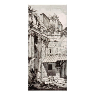 Panfleto Pórtico de Otávia Roma Arte Preto e Branco