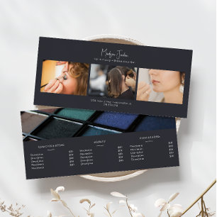 Panfleto Preço do Serviço de Cabelo e Maquiagem com Fotos A