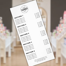 Panfleto Produto/Serviços Personalizados Simples Branco