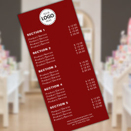 Panfleto Produto/Serviços Personalizados Vermelho Simples