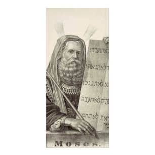 Panfleto Profeta Moisés com os comprimidos da lei