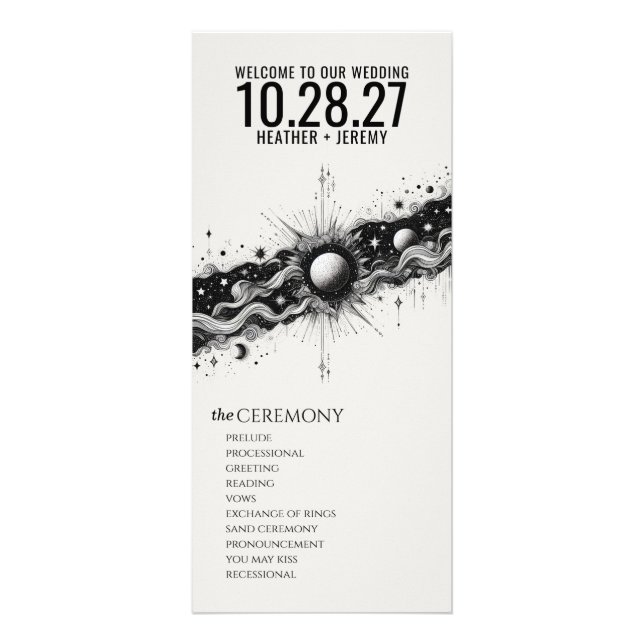 Panfleto Programa Celestial de Casamento de Bandas (Frente)