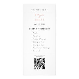 Panfleto Programa de Casamento Blush Ampersand | Programa |