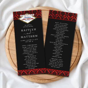 Panfleto Programa de Casamento de Las Vegas para Damask