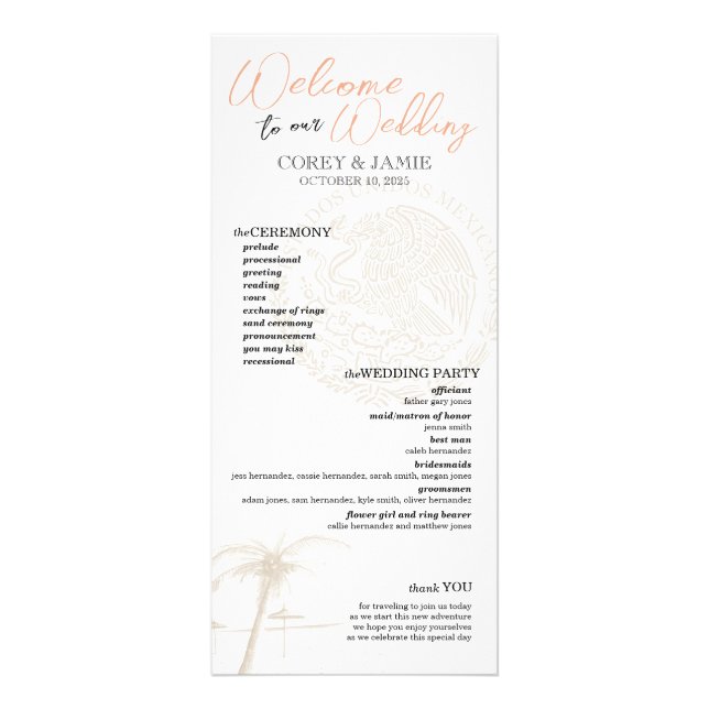 Panfleto Programa de Casamento de Passaportes do México (Frente)