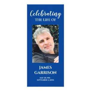 Panfleto Programa Memorial Blue Photo Celebration of Life