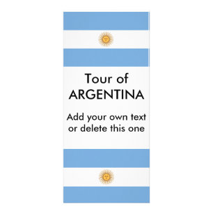 Panfleto Rack Card com bandeira da Argentina