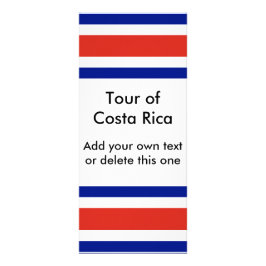 Panfleto Rack Card com bandeira da Costa Rica
