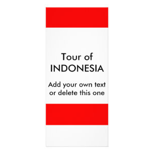 Panfleto Rack Card com bandeira da Indonésia