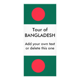 Panfleto Rack Card com bandeira de Bangladesh