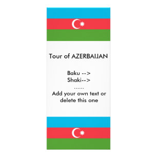 Panfleto Rack Card com bandeira do Azerbaijão