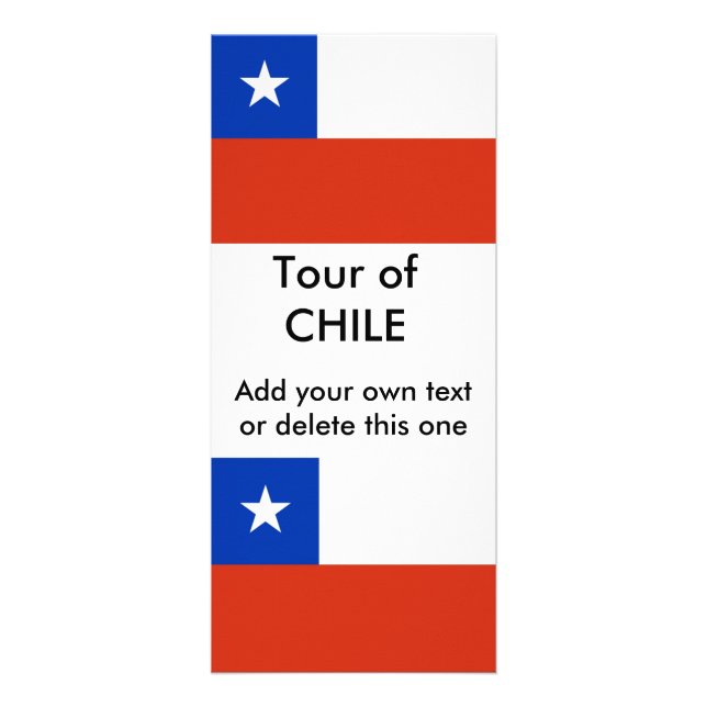 Panfleto Rack Card com bandeira do Chile (Frente)