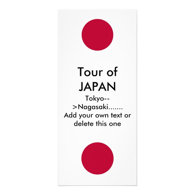 Panfleto Rack Card com bandeira do Japão (Frente)