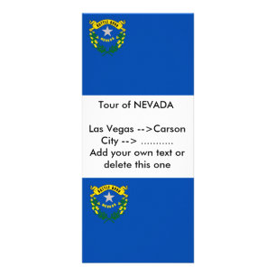 Panfleto Rack Card com Flag de Nevada, EUA
