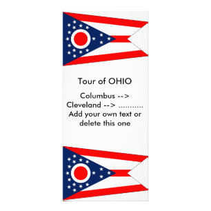 Panfleto Rack Card com Flag de Ohio, EUA