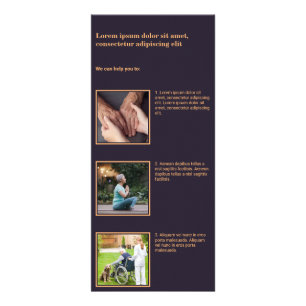 Panfleto Rack Card para serviços de assistência doméstic