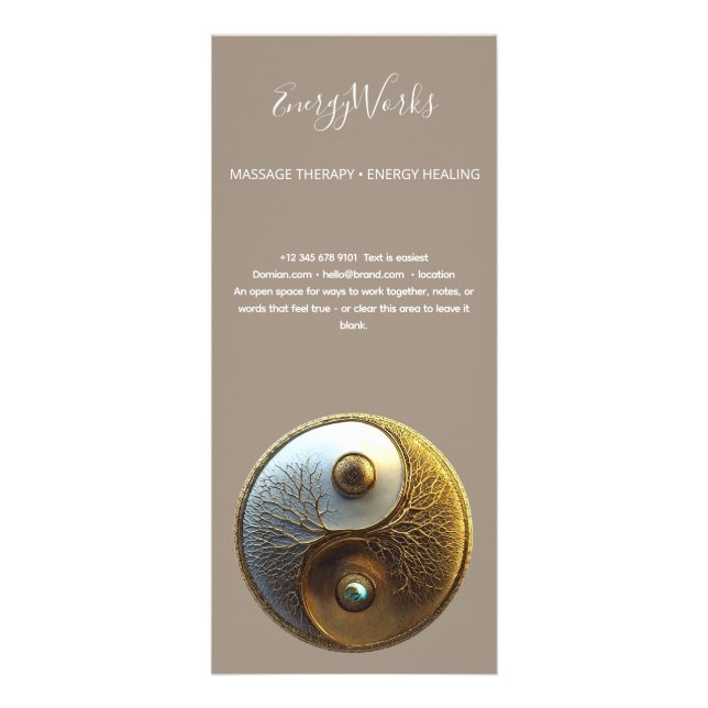 Panfleto Raiz da Harmonia | Design Yin Yang (Verso)
