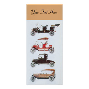 Panfleto RETRO CARS 2 - Reparação automática marrom para