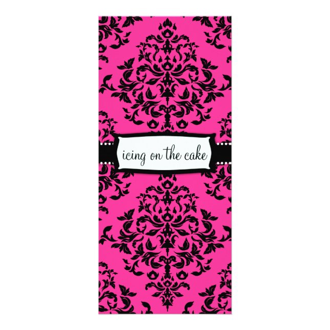 Panfleto Rosa quente da cereja sobre o bolo 311 (Frente)