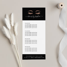 Panfleto Rose Gold Lashes & Brows | Pricing or Services