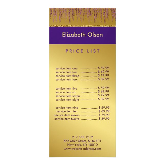 Panfleto Roteiro de Assinatura Holográfica Moderno Brilho D (Frente)