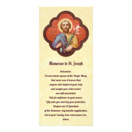 Panfleto Rua. Joseph Rack Card com memorandos e Litany