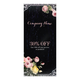 Panfleto rústica elegante vintage botânica chalkboard flora