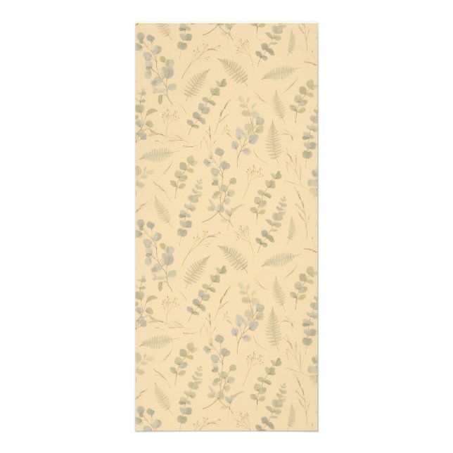 Panfleto Sage Botânico Eucalipto Flor Prensada Minimalista (Frente)