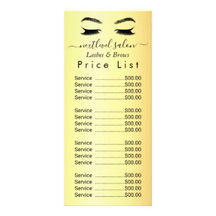 Panfleto Salão de Beleza Golden Lashes & Brows