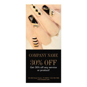 Panfleto salão de unhas unhas elegante e cãozinho