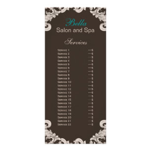 Panfleto salon and spa Service Brochure Rack card