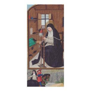 Panfleto Santo Gertrude Helfta por Simon Bening
