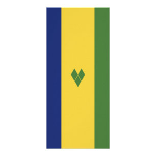 Panfleto Santo Vincent e bandeira das Granadinas