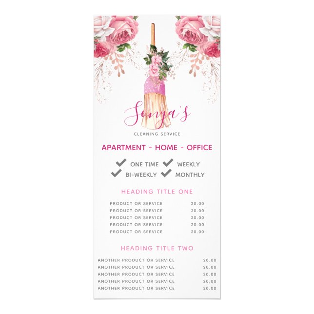 Panfleto Serviço de Limpeza Broom de Promocionais Comerciai (Frente)