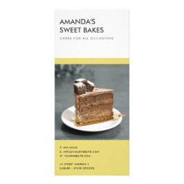 PANFLETO SERVIÇO DE PREÇO DE BAKERY NEGRO AMARELO MODERNO