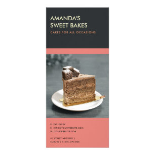 PANFLETO SERVIÇO DE PREÇO DE BAKERY NEGRO MODERNO BRILHO