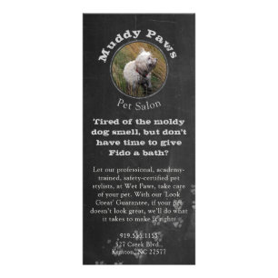 Panfleto Serviços de Higiene Canina em Quadro Negro
