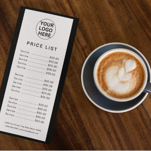 Panfleto Serviços de Lista de Preços Personalizados Logotip