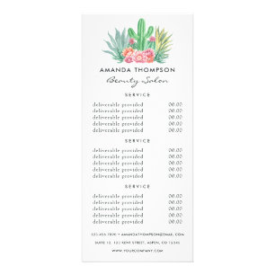Panfleto Serviços de salão de beleza vegetal bem sucedido