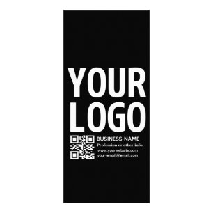 Panfleto Seu logotipo com código QR e texto editáveis