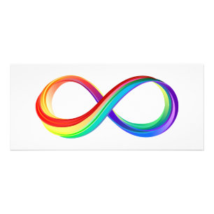 Panfleto Símbolo de Infinidade Arco-Íris em Camadas