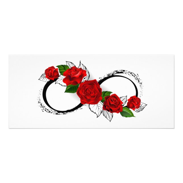 Panfleto Símbolo do Infinito com Rosas Vermelhas (Frente)
