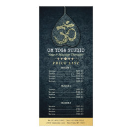 Panfleto Símbolo OMA preto Dourado Bodhi Folha-preto YOGA L