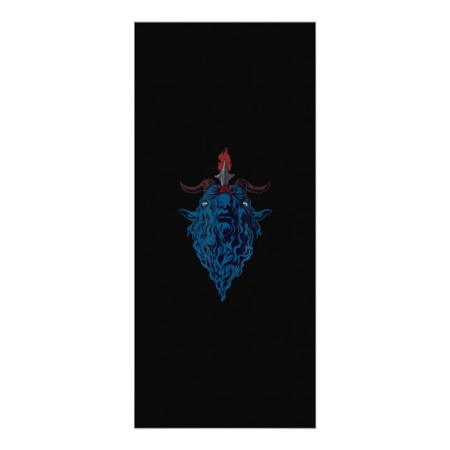 Panfleto Sinal De Caprino De Baphomet De Satã  Gótico Escur (Frente)