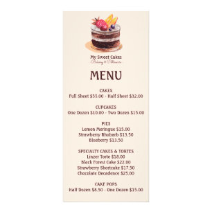 Panfleto Sobremesa de cupcake Patisserie de bolo de água M