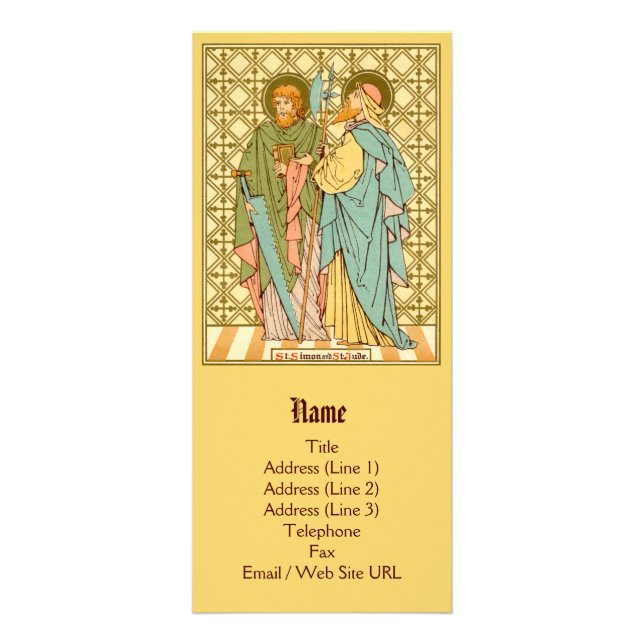 Panfleto SS. Simon & Jude (RLS 16) (Estilo 1) Rack Card (Frente)