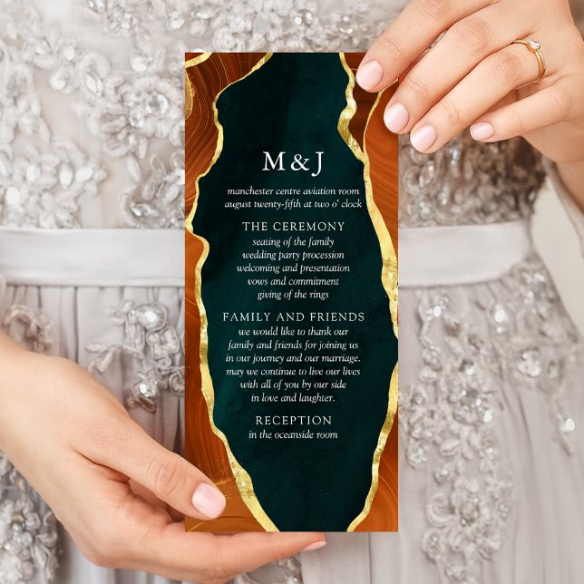 Panfleto Teal, Laranja Queimado e Agate Dourado (Criador carregado)