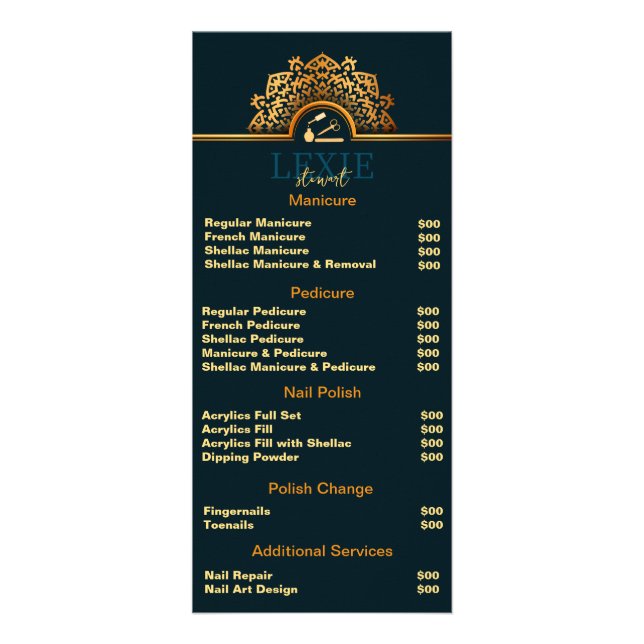 Panfleto Técnica de Unhas Elegante e Sofisticada (Frente)