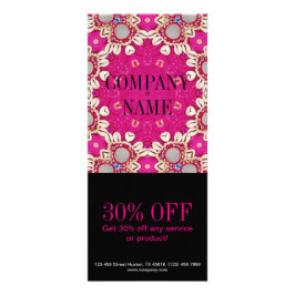 Panfleto terapeuta de massagem de chakra fuchsia bohemiana 