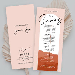 Panfleto Terracotta Arch Logotipo Bohemian Unhas Salon Spa